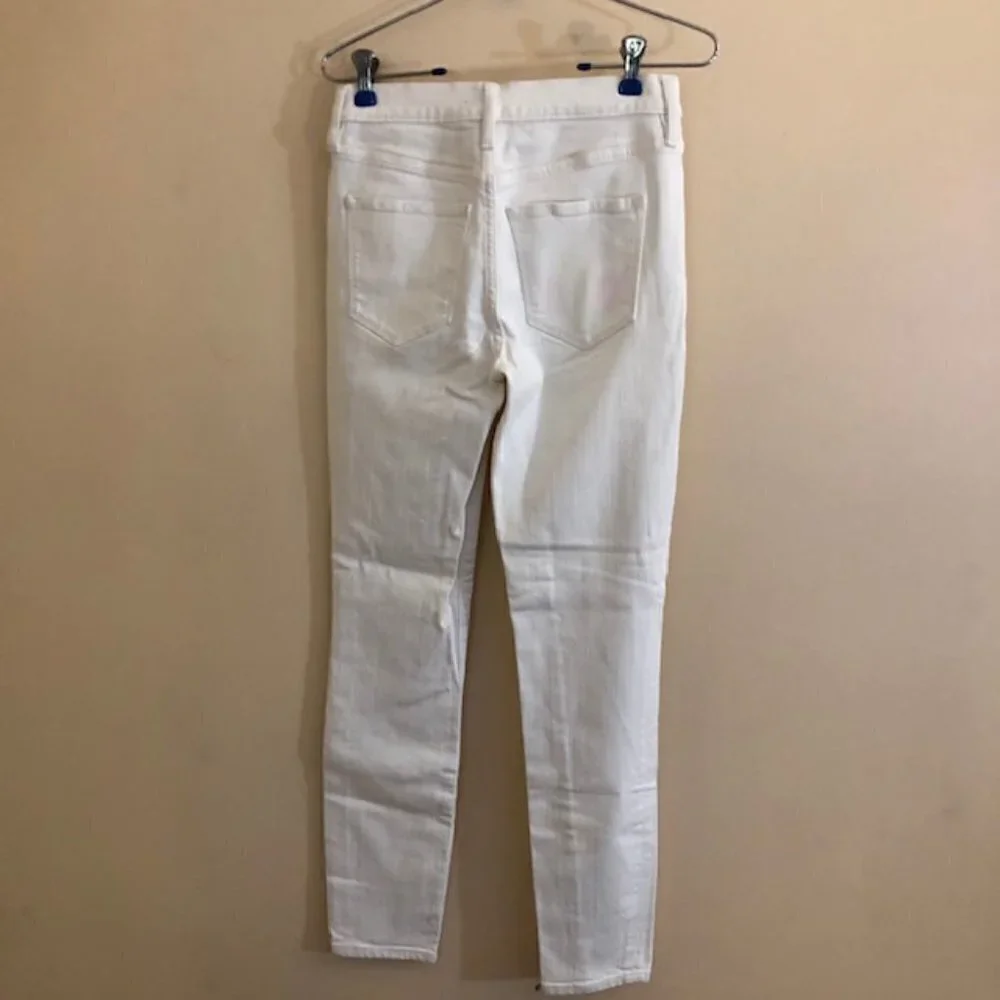 J. Crew White Stretch Skinny Jeans size 24